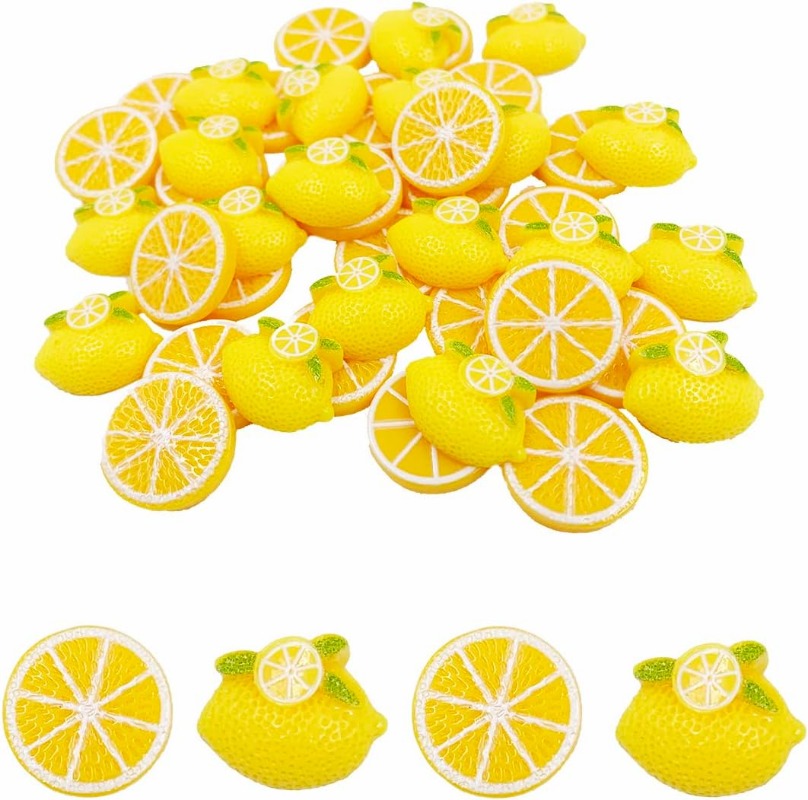 Embellishments For Scrapbooking - 30 Stück Flatback Perlen Harz Frucht