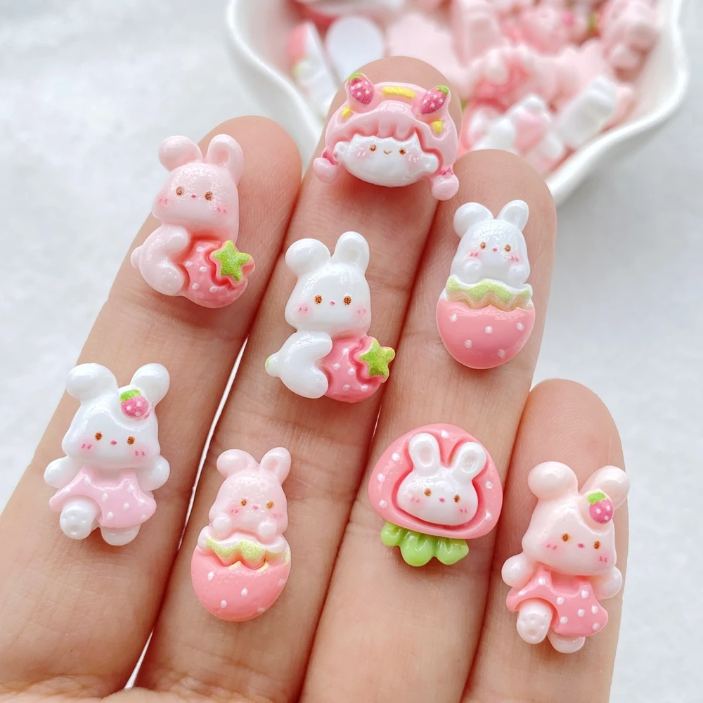 Embellishments For Scrapbooking - 30 Stück Bunte Mini-Cartoon-Radieschen und Hasen
