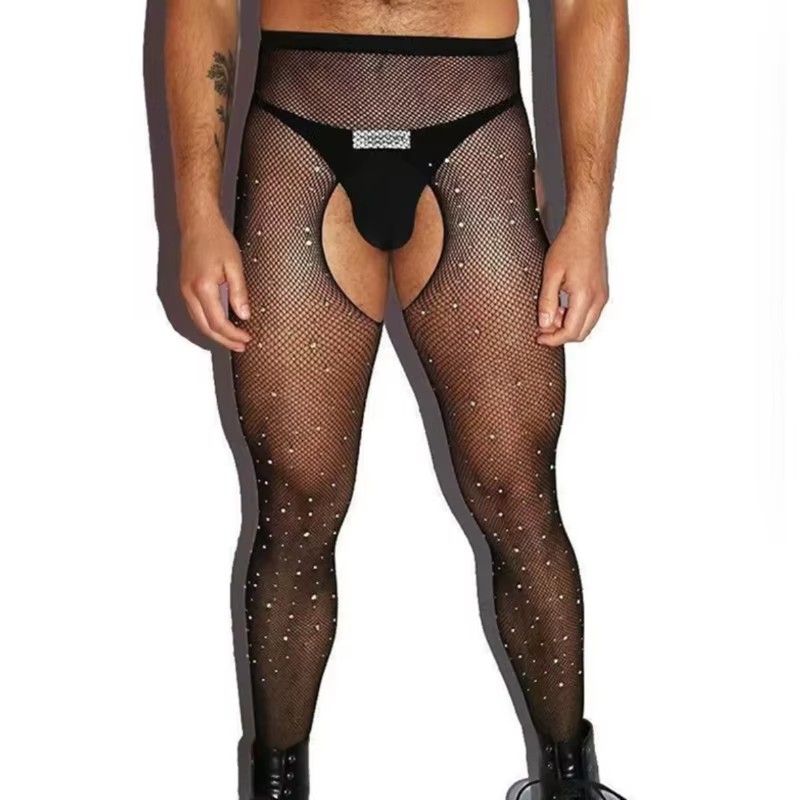 Herren-Strumpfhose mit Offenem – Crystal Mesh Fabric Bewertung und Preis