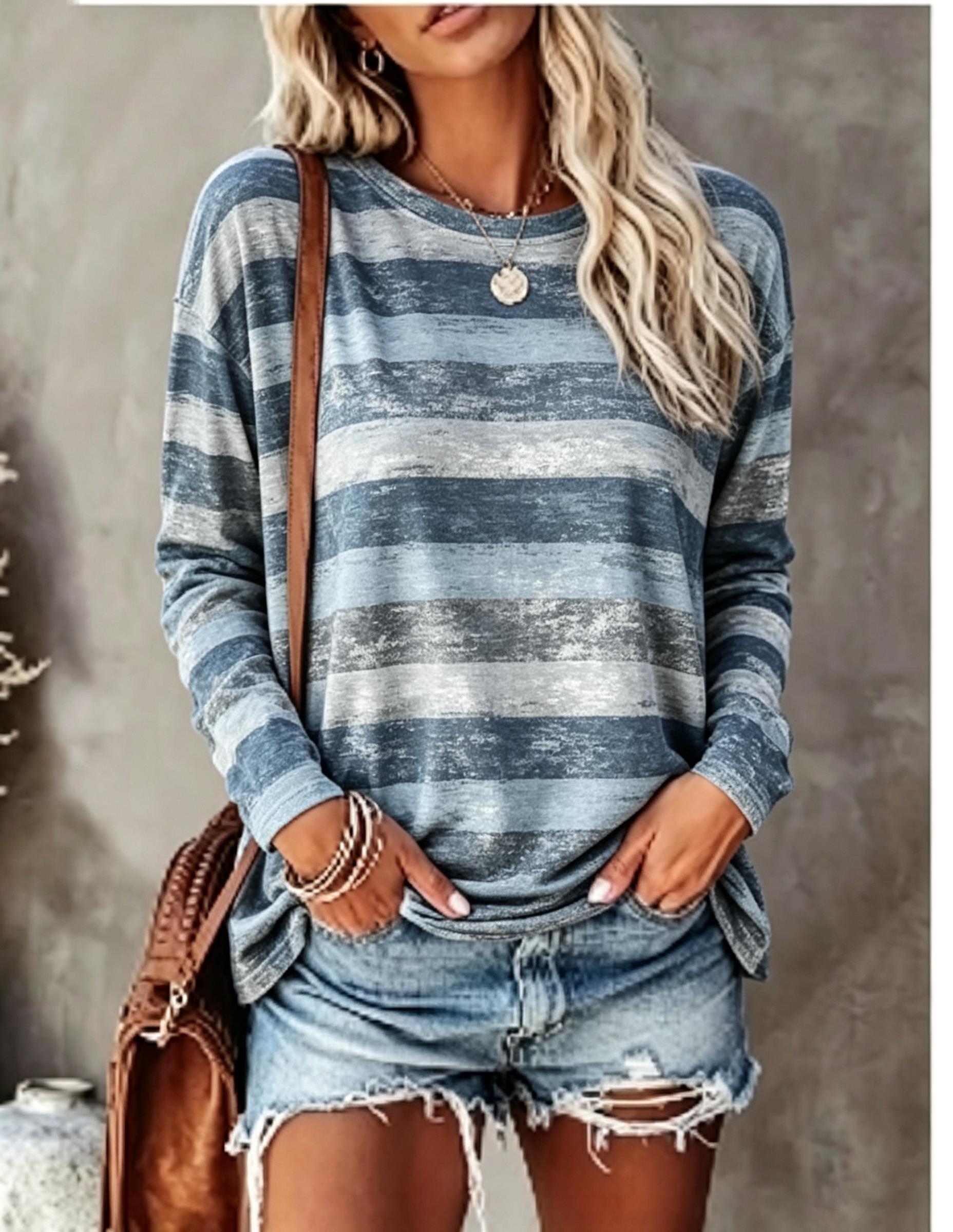 Damen-Langarm-T-Shirt, Vintage – Embellish Knit Bewertung und Preis