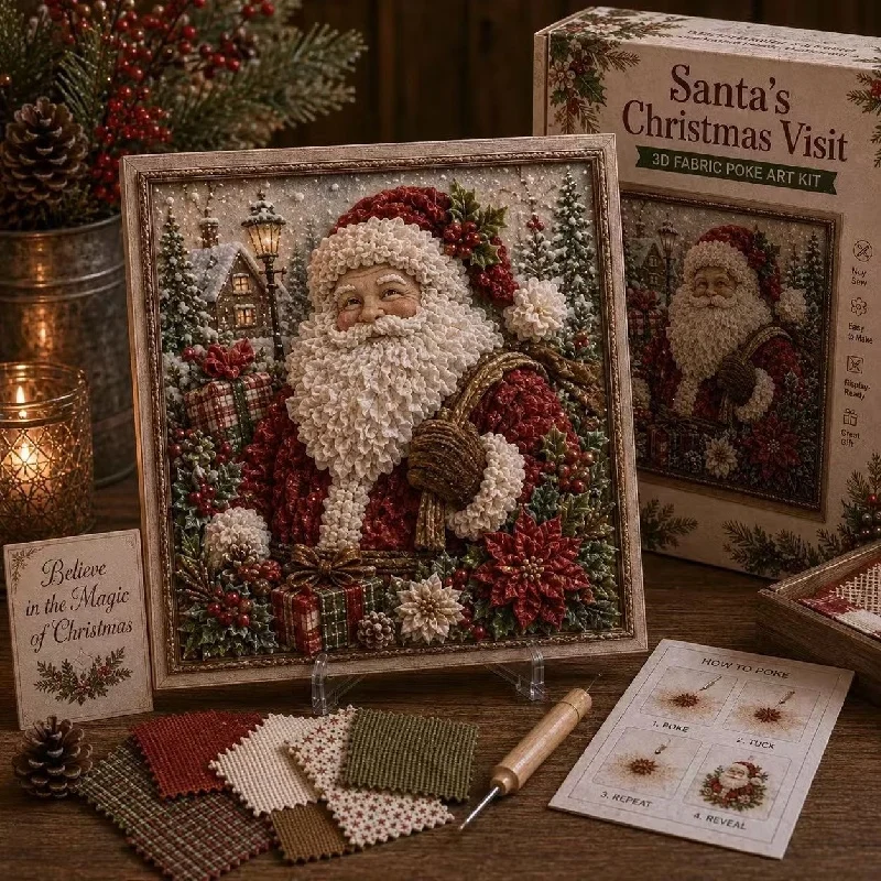 Vintage Weihnachts-Stoff-Poke- – Embroidery Craft Bewertung und Preis