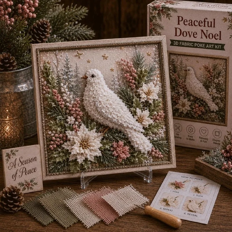 Vintage Weihnachts-Stoff-Poke- – Embroidery Craft Bewertung und Preis